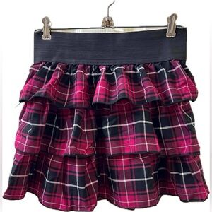Women’s Ruffled Plaid Skirt M